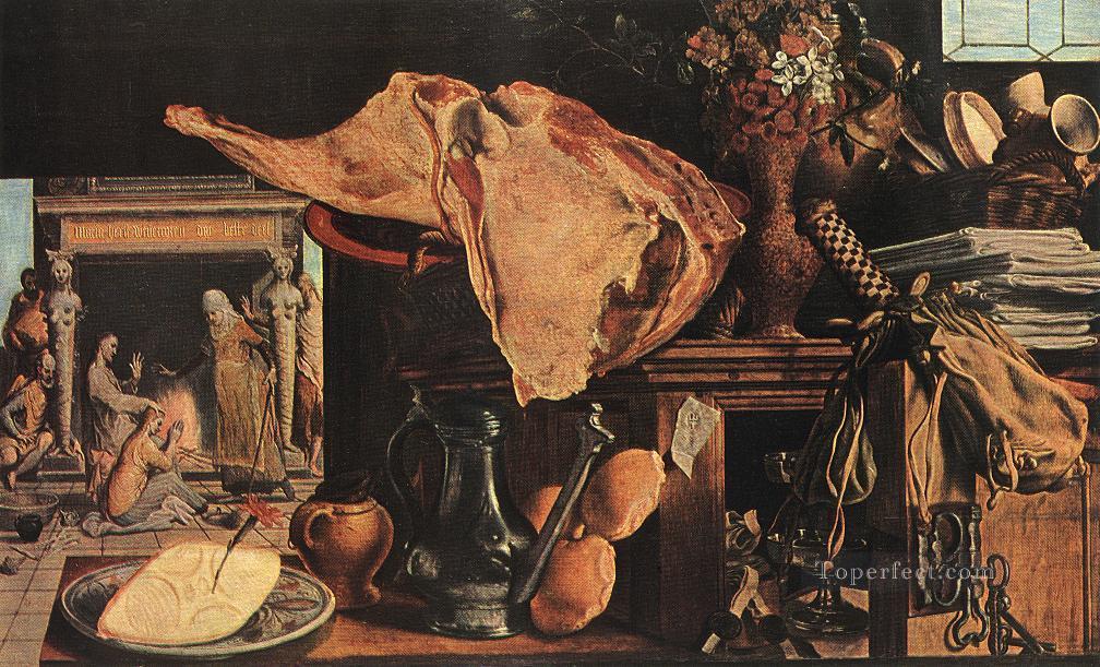 Naturaleza muerta del pintor histórico holandés Pieter Aertsen Pintura al óleo
